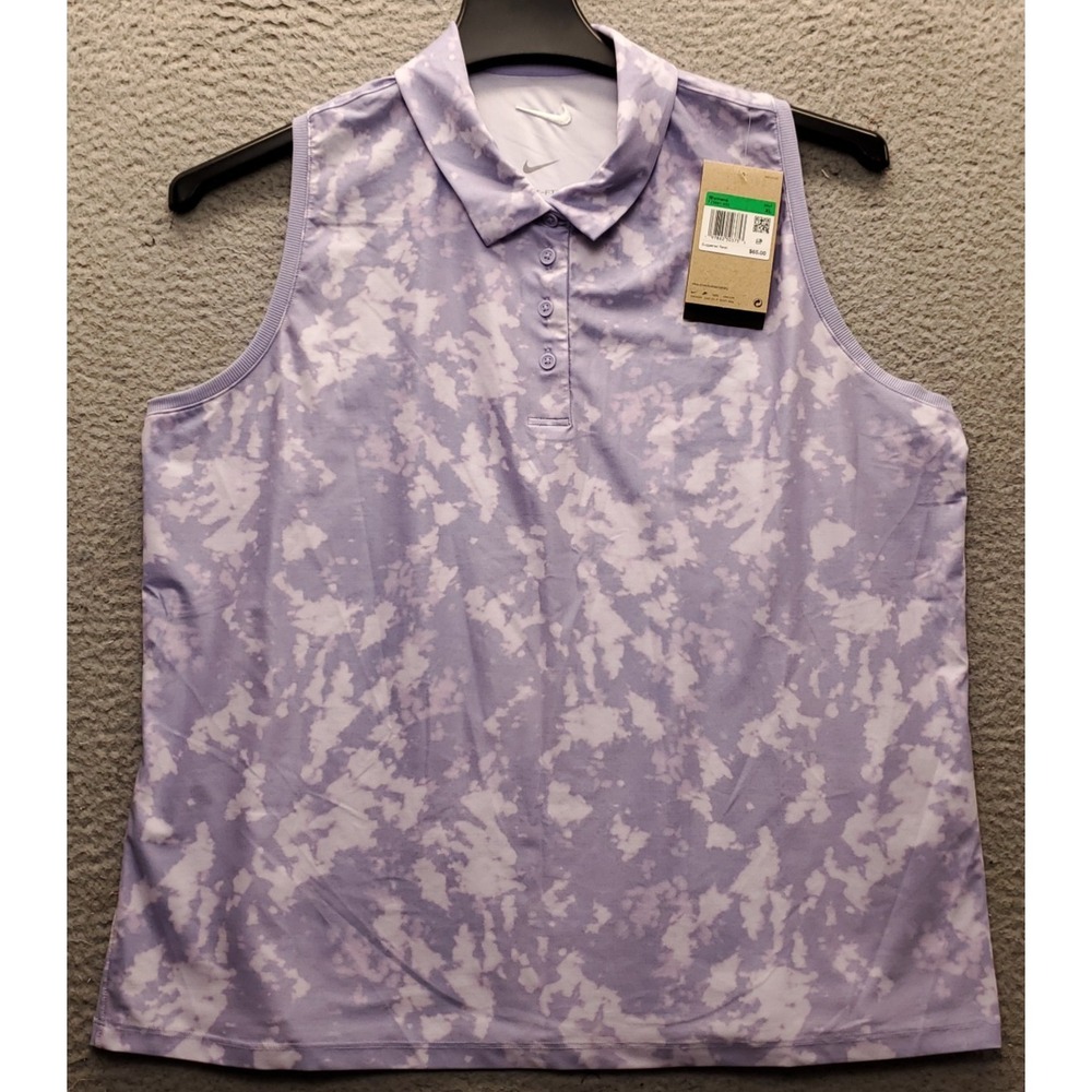 Nike Dri-FIT Golf Tennis Top Womens XL Multi Slim Fit Performance FZ6891-533